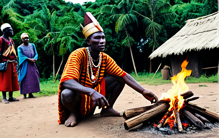 기니에서 유명한 영화 및 영화 산업 - Guinean Filmmaker at Work**

"A Guinean film director, fully clothed in modest, professional attire,...