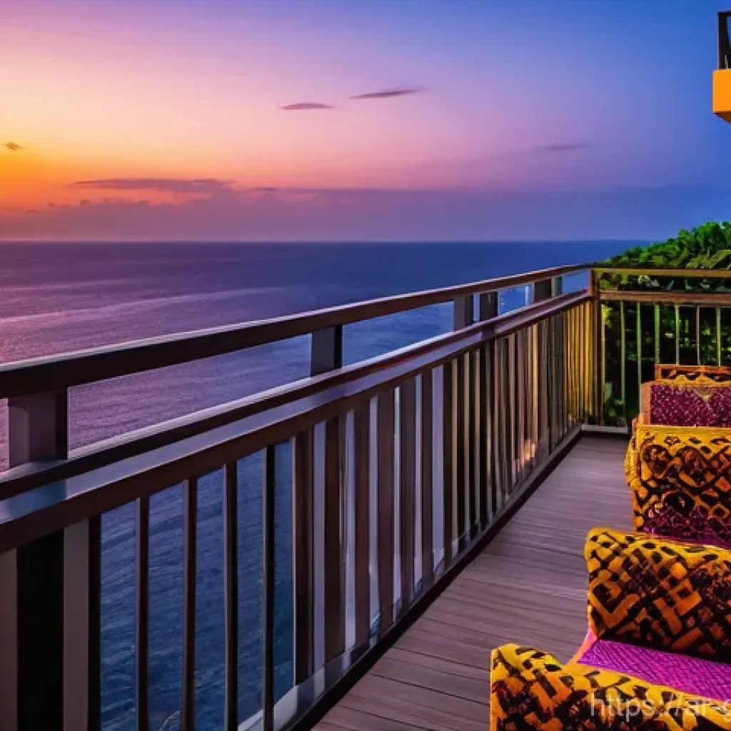 기니에서 숙박할 수 있는 호텔 추천 - **Luxurious Conakry Sunset Retreat**
A serene and elegantly dressed couple, in stylish but modes...